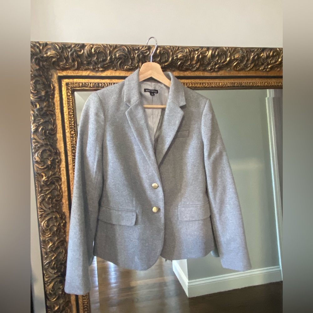 J.Crew Mercantile Grey Wool Blazer Size US6